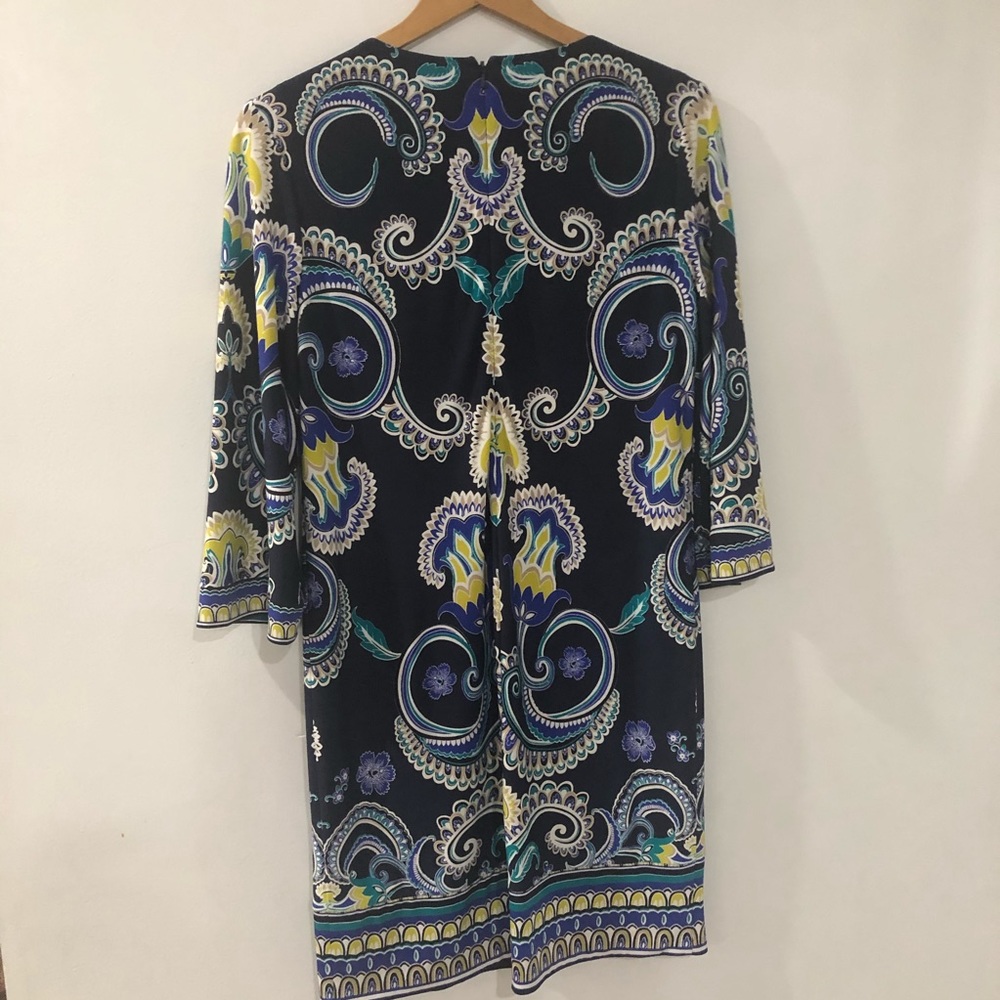 Laundry by Shelli Segal Blue Shift Dress 4 - Picture 5 of 6